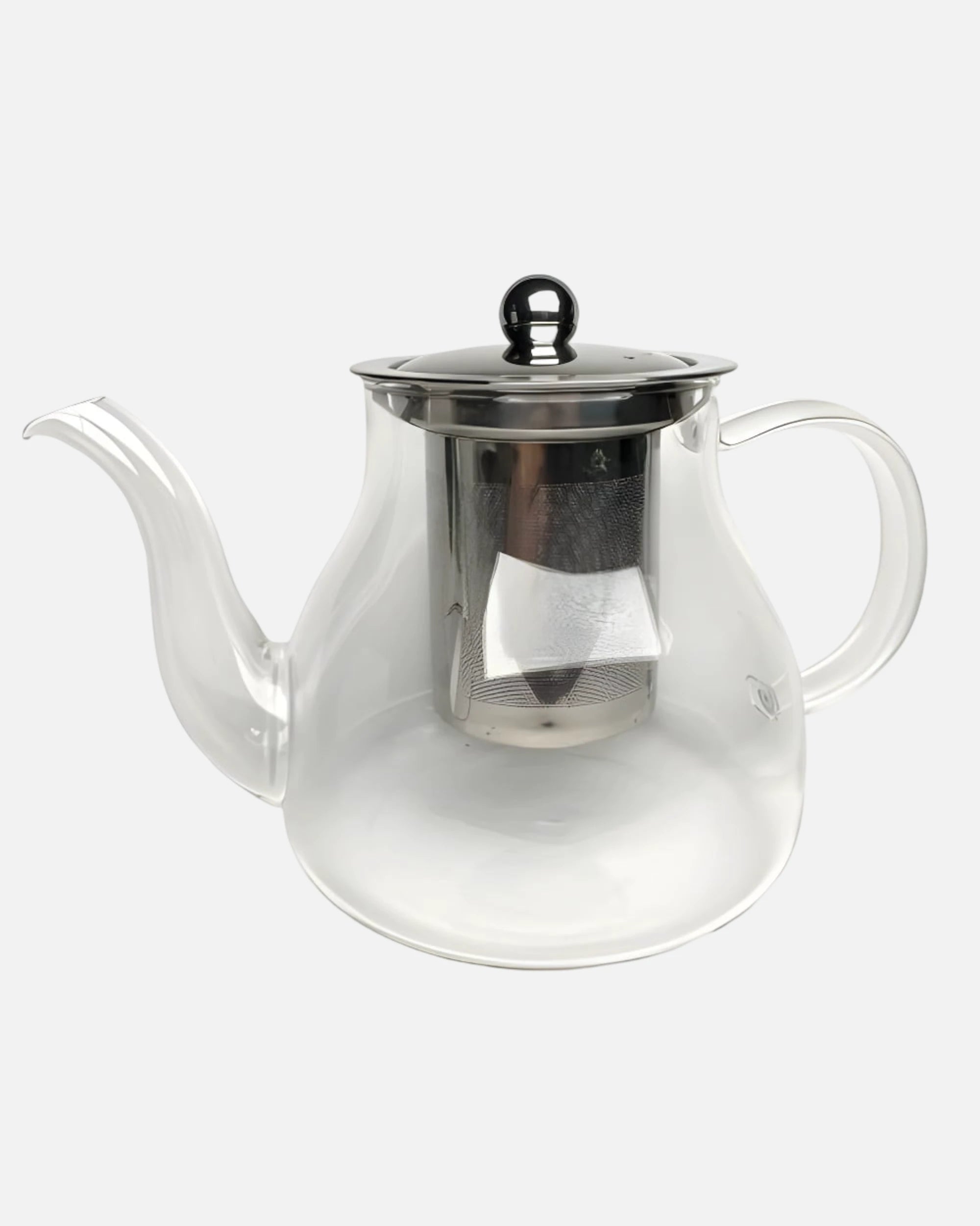 Glas Teekanne mit Sieb Ziehblatt
